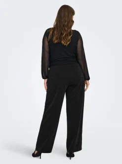 Outlet CARALYA Wide leg fit Bukser i wide fit Dame Bukser