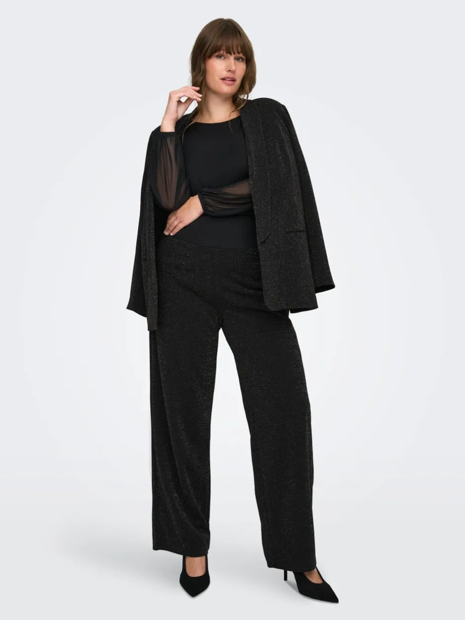 Outlet CARALYA Wide leg fit Bukser i wide fit Dame Bukser