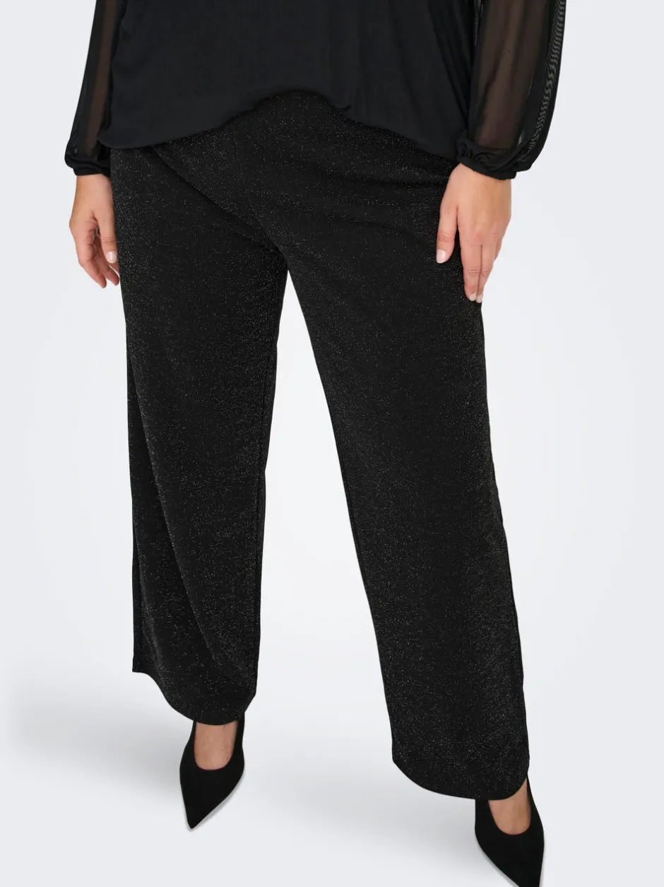 Outlet CARALYA Wide leg fit Bukser i wide fit Dame Bukser