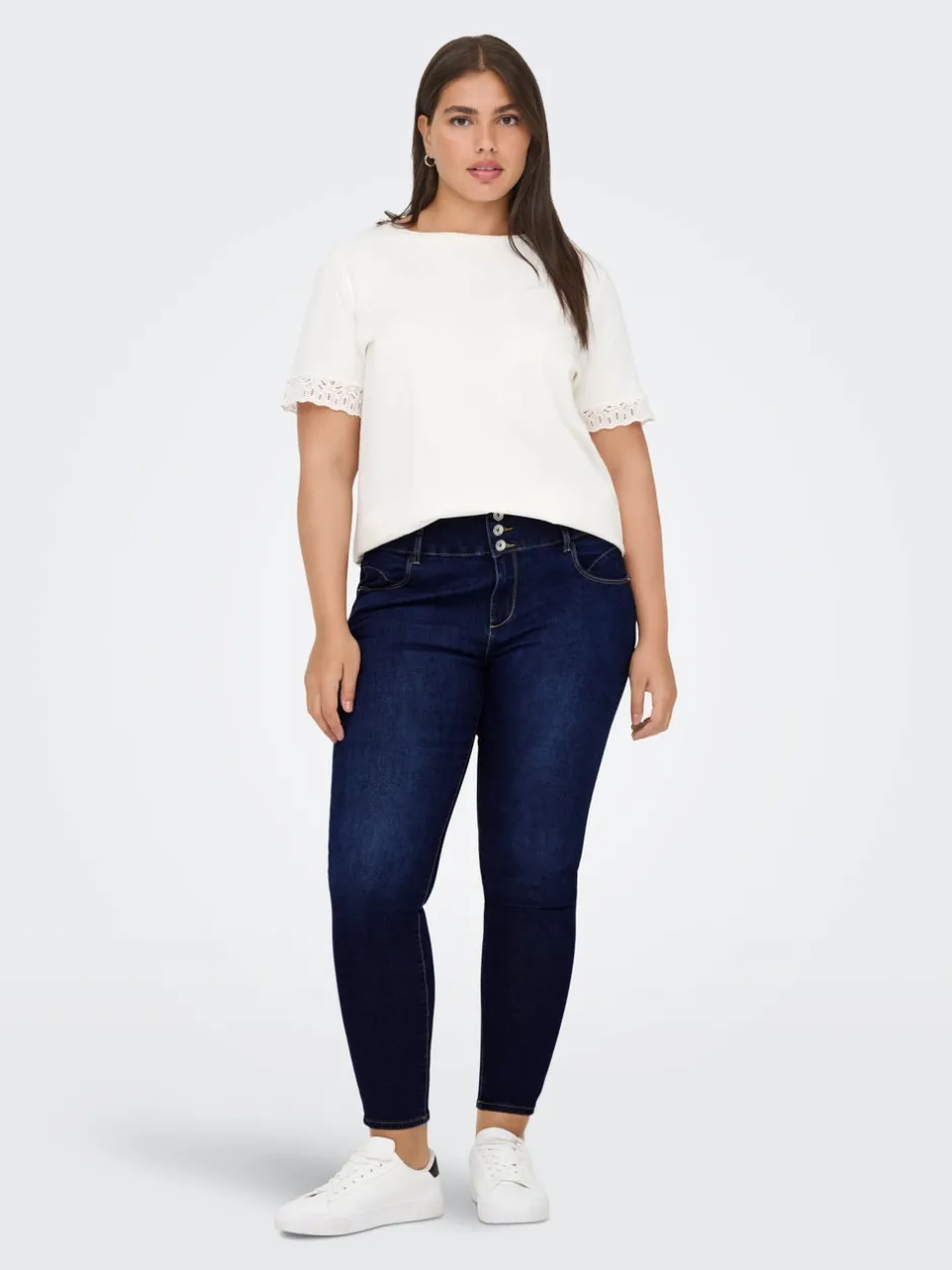 Sale CARANNA Høj talje Skinny fit Ankellængde Jeans Dame Jeans|Jeans