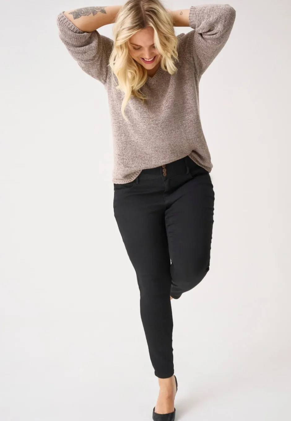 Sale CARANNA Høj talje Skinny fit Ankellængde Jeans Dame Jeans|Jeans