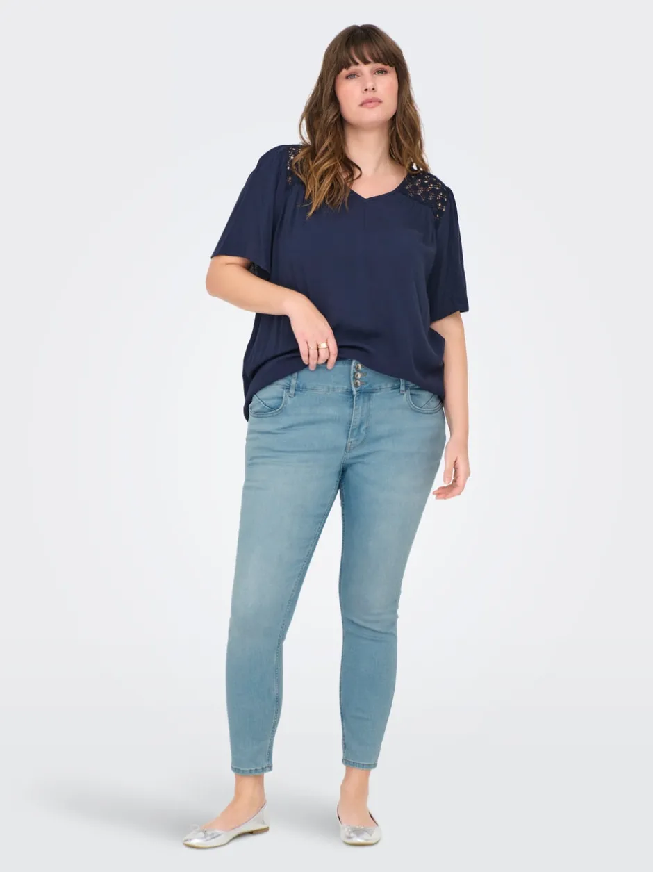Sale CARANNA Høj talje Skinny fit Ankellængde Jeans Dame Jeans|Jeans