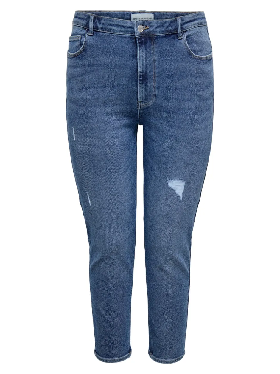 Discount CARCATWALK Høj talje Mom fit Ankellængde Jeans Dame Jeans|Jeans