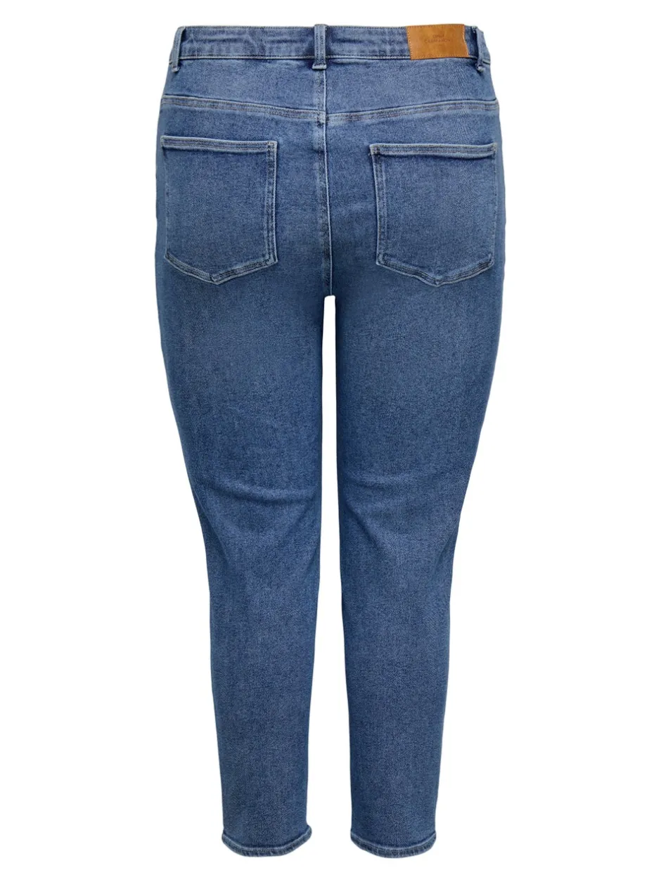 Discount CARCATWALK Høj talje Mom fit Ankellængde Jeans Dame Jeans|Jeans