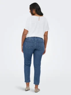 Discount CARCATWALK Høj talje Mom fit Ankellængde Jeans Dame Jeans|Jeans