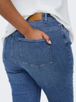 Discount CARCATWALK Høj talje Mom fit Ankellængde Jeans Dame Jeans|Jeans