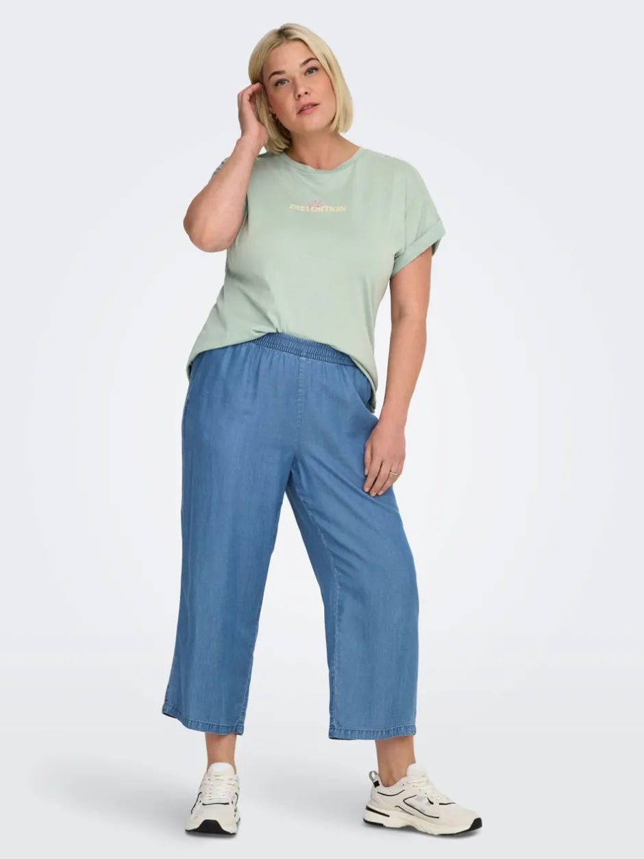 Best CARCHARIS Cropped fit Bukser i wide fit Dame Bukser
