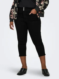 Online CARCRUZ Høj talje Skinny fit Cropped Jeans Dame Jeans|Jeans
