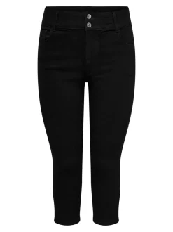 Online CARCRUZ Høj talje Skinny fit Cropped Jeans Dame Jeans|Jeans