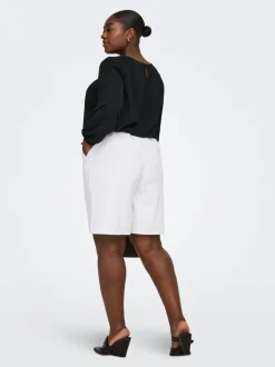 Outlet CARDAVINA-SOFT Mellemhøj talje Loose fit Bermuda-shorts Dame Shorts