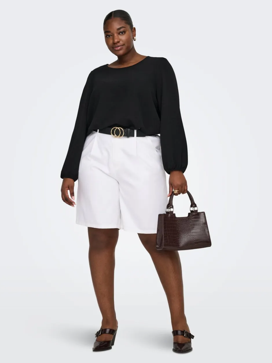 Outlet CARDAVINA-SOFT Mellemhøj talje Loose fit Bermuda-shorts Dame Shorts