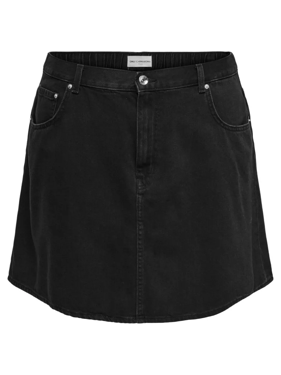 Best CAREDEN Denim Denim-nederdel Kort nederdel Dame Nederdele|Denimnederdele
