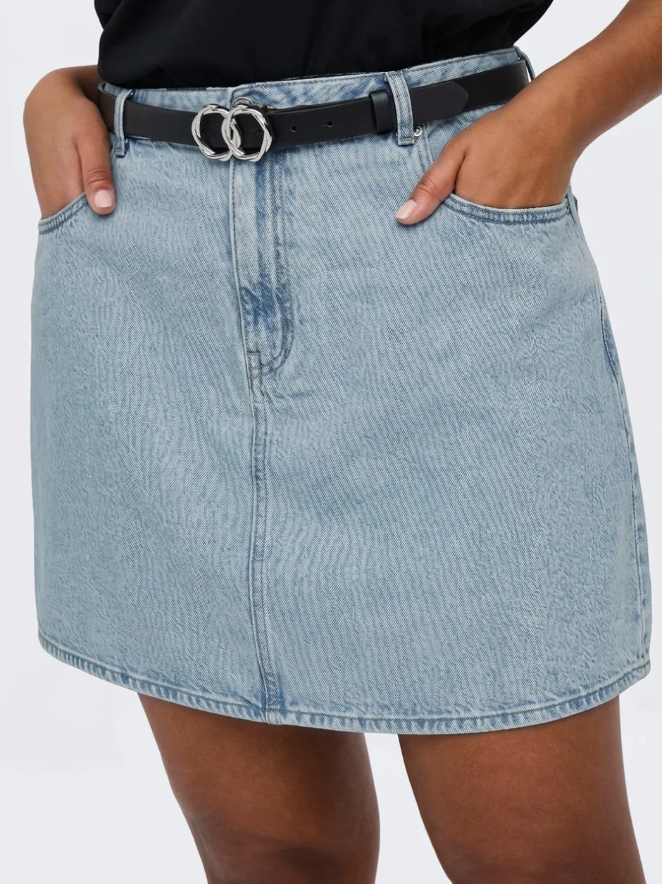 Online CAREDEN Denim Denim-nederdel Kort nederdel Dame Nederdele|Denimnederdele