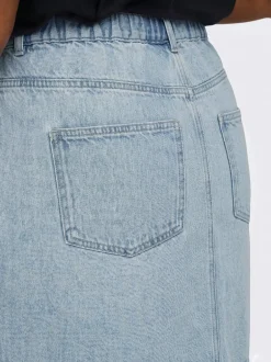 Online CAREDEN Denim Denim-nederdel Kort nederdel Dame Nederdele|Denimnederdele