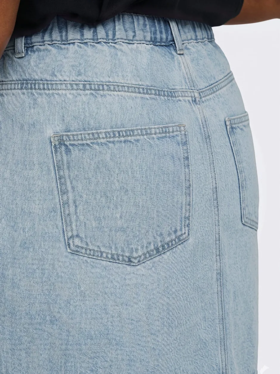 Online CAREDEN Denim Denim-nederdel Kort nederdel Dame Nederdele|Denimnederdele