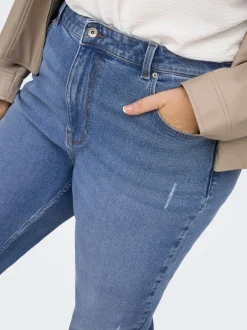 Discount CAREMILY Høj talje Straight fit Ankellængde Jeans Dame Jeans|Jeans