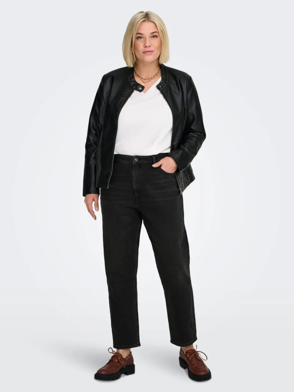 Best CAREMILY Høj talje Straight fit Ankellængde Jeans Dame Jeans|Jeans