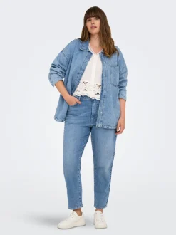 Discount CAREMILY Høj talje Straight fit Jeans Dame Jeans|Jeans