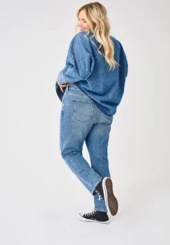 Discount CAREMILY Høj talje Straight fit Jeans Dame Jeans|Jeans