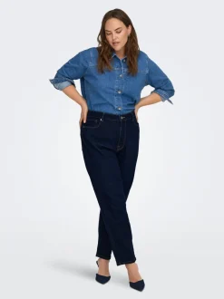 CAREMILY Høj talje Straight fit Ankellængde Jeans Dame Jeans|Jeans