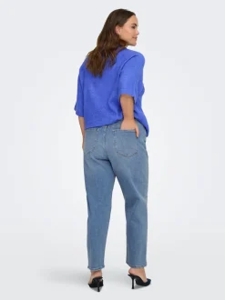 Online CAREMILYSTRETCH Høj talje Straight fit Ankellængde Jeans Dame Jeans|Jeans