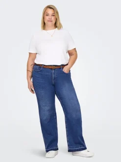 Sale CAREMMY Høj talje Wide leg fit Jeans Dame Jeans|Jeans
