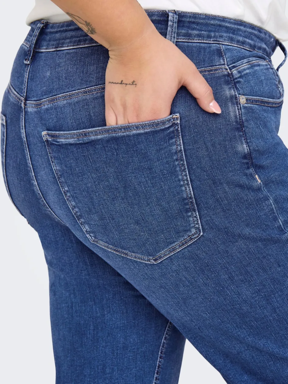 Sale CAREMMY Høj talje Wide leg fit Jeans Dame Jeans|Jeans