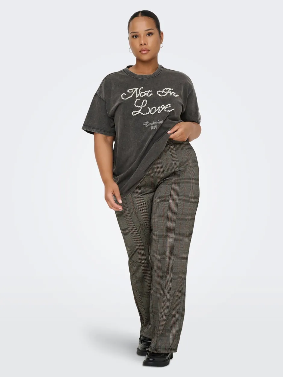 Sale CARFINE Wide leg fit Bukser Dame Bukser