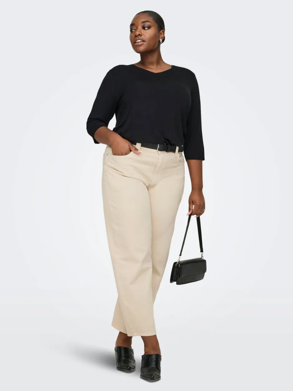 Clearance CARFRANKIE Høj talje Barrel fit Ankellængde Jeans Dame Jeans|Jeans