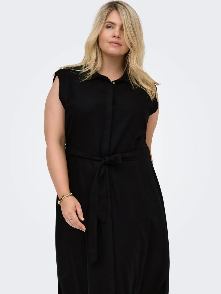 Clearance CARGOA Hør Lang kjole Dame Kjoler