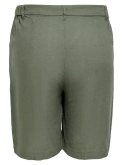 Discount CARGOA Loose fit Hør Figursyede shorts Dame Shorts