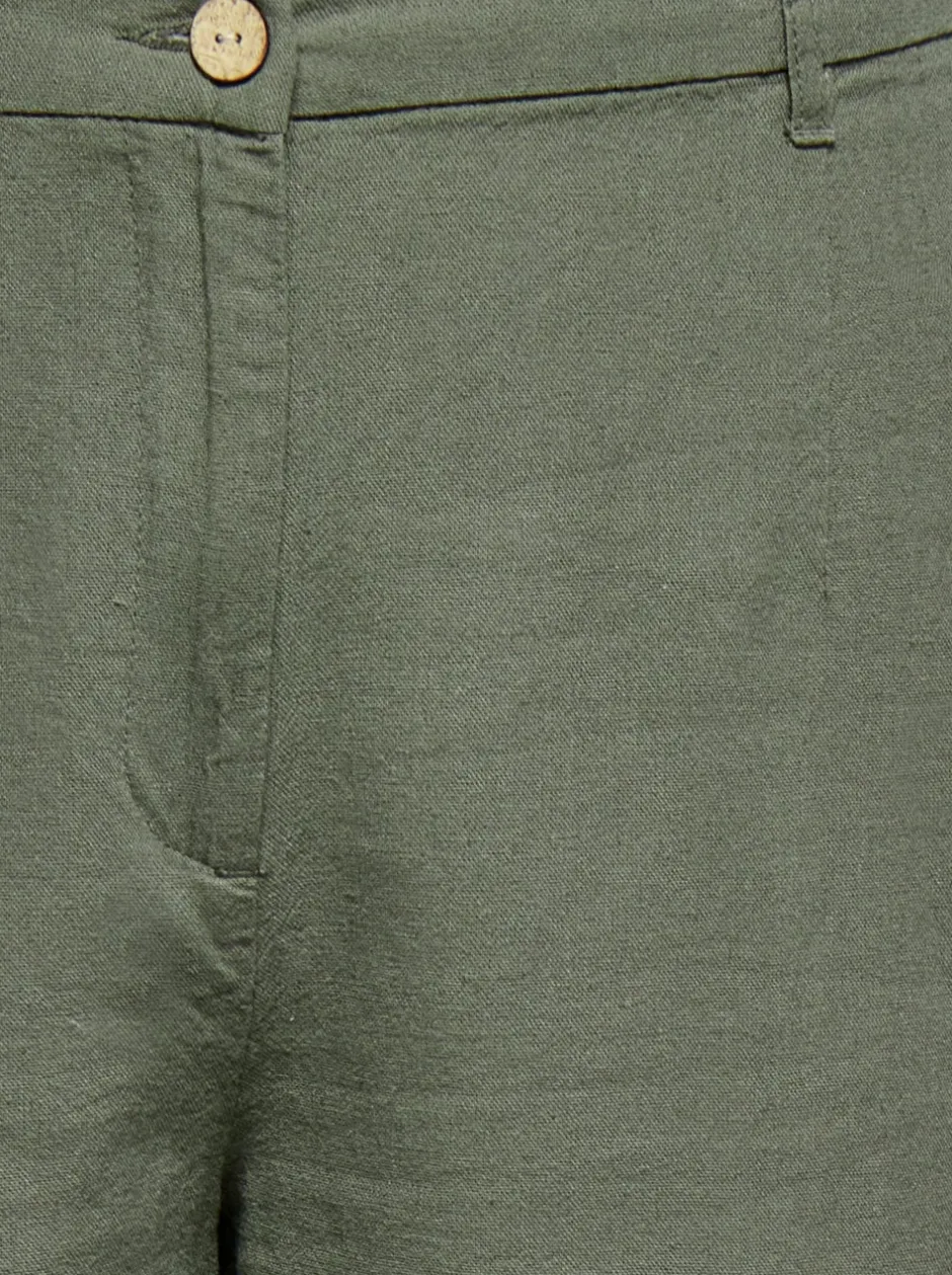 Discount CARGOA Loose fit Hør Figursyede shorts Dame Shorts