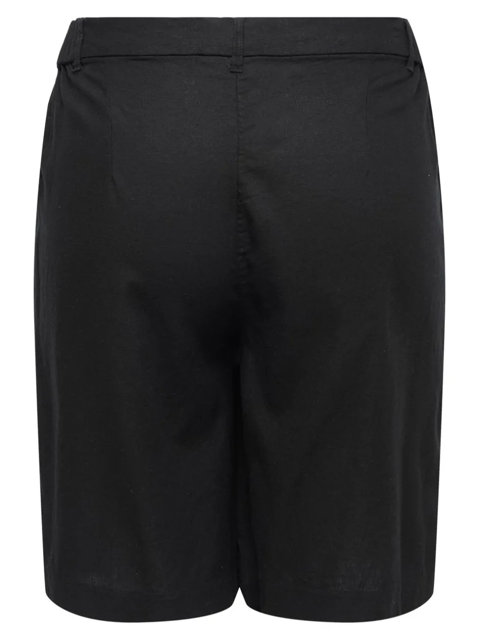 Clearance CARGOA Loose fit Hør Figursyede shorts Dame Shorts