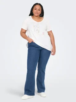 Outlet CARHUSH Mellemhøj talje Flared fit Jeans Dame Jeans|Jeans
