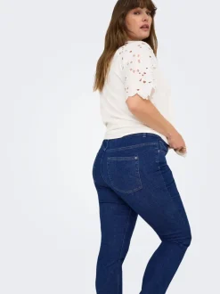 Discount CARHUSH Mellemhøj talje Skinny fit Ankellængde Jeans Dame Jeans|Jeans