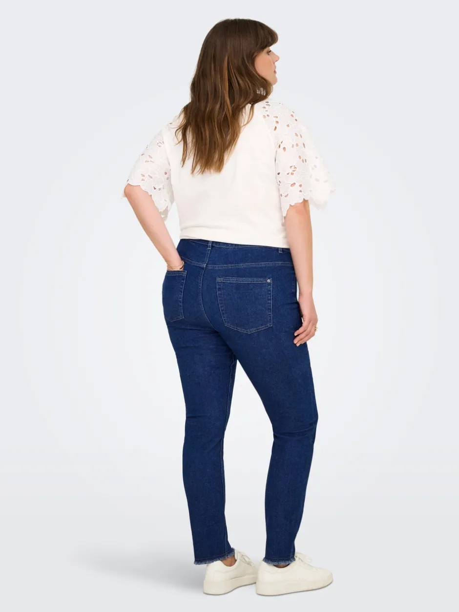 Discount CARHUSH Mellemhøj talje Skinny fit Ankellængde Jeans Dame Jeans|Jeans