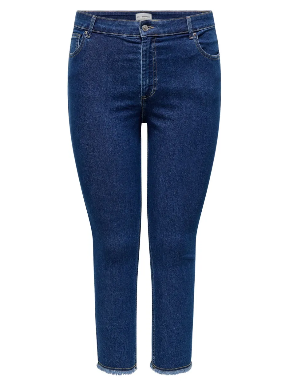 Discount CARHUSH Mellemhøj talje Skinny fit Ankellængde Jeans Dame Jeans|Jeans