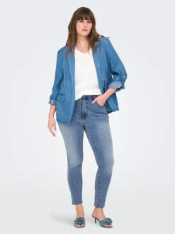 CARICONIC Høj talje Skinny fit Ankellængde Jeans Dame Jeans|Jeans
