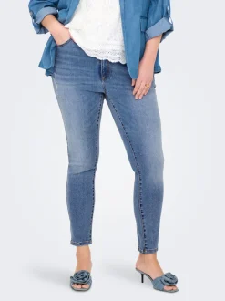 CARICONIC Høj talje Skinny fit Ankellængde Jeans Dame Jeans|Jeans