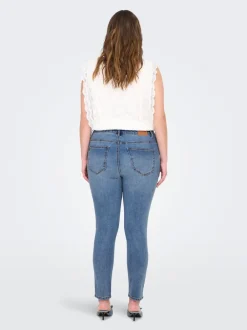 CARICONIC Høj talje Skinny fit Ankellængde Jeans Dame Jeans|Jeans