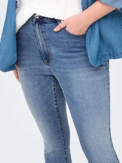 CARICONIC Høj talje Skinny fit Ankellængde Jeans Dame Jeans|Jeans