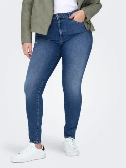Sale CARICONIC Høj talje Skinny fit Ankellængde Jeans Dame Jeans|Jeans
