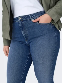 Sale CARICONIC Høj talje Skinny fit Ankellængde Jeans Dame Jeans|Jeans