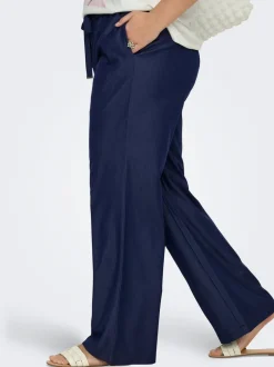 Clearance CARIRIA Wide leg fit Hør Bukser i wide fit Dame Bukser