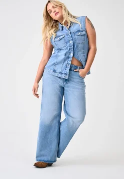 Sale CARJUICY Høj talje Wide leg fit Jeans Dame Jeans|Jeans