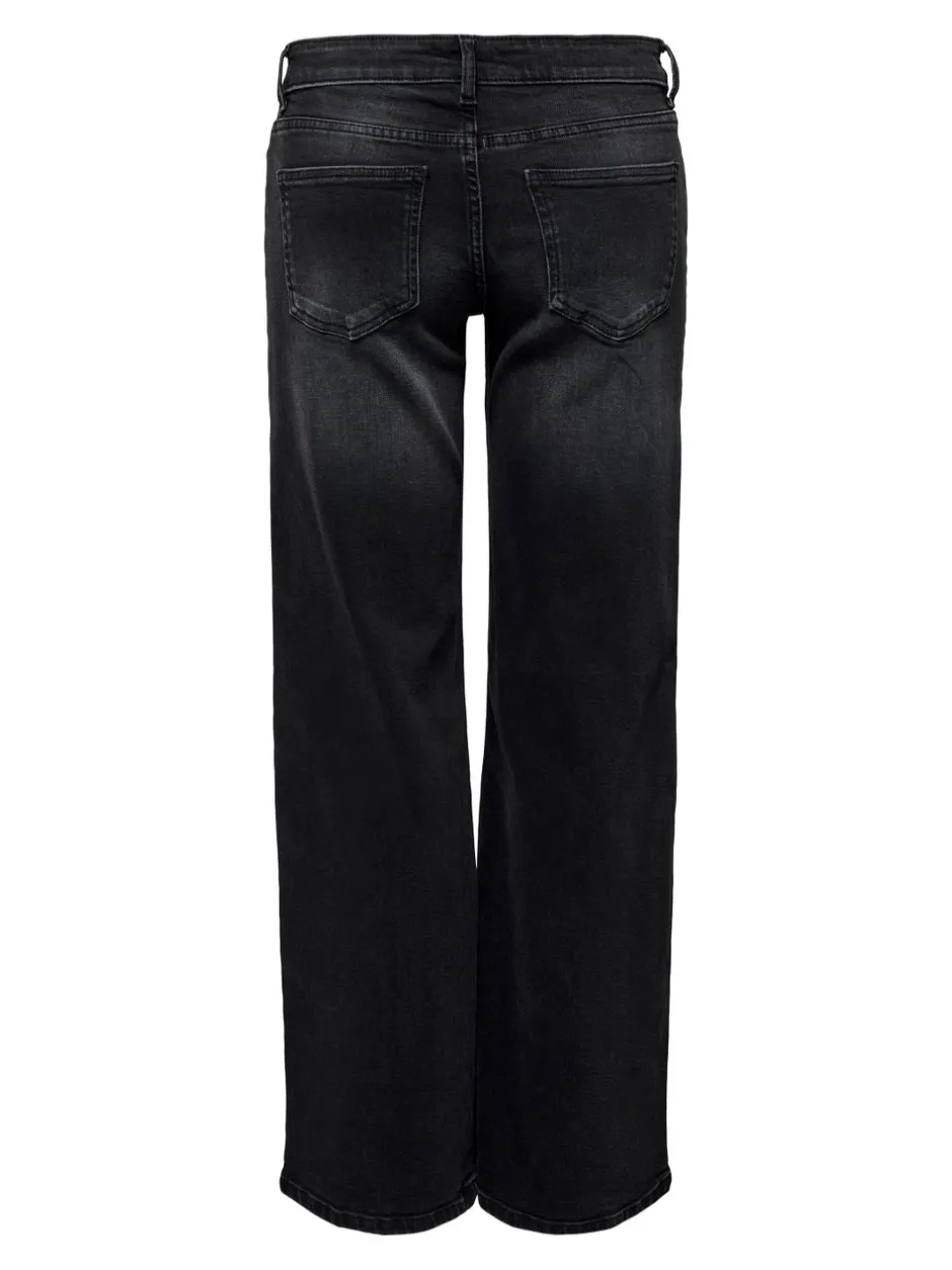 Clearance CARJULLES Lav talje Wide leg fit Jeans Dame Jeans|Jeans