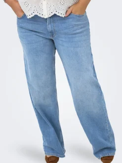 Discount CARJULLES Lav talje Wide leg fit Jeans Dame Jeans|Jeans