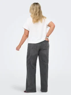 Clearance CARJULLES Mellemhøj talje Wide leg fit Jeans Dame Jeans|Jeans