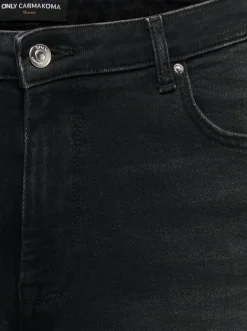 Discount CARJULLES Mellemhøj talje Wide leg fit Jeans Dame Jeans|Jeans