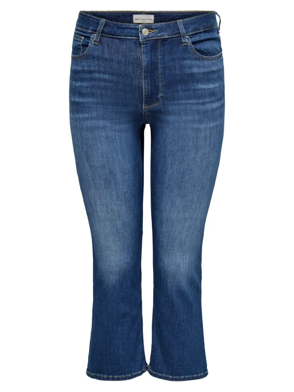 Sale CARKENYA Mellemhøj talje Flared fit Cropped Jeans Dame Jeans|Jeans